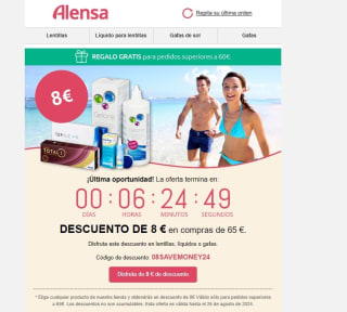 8€ desuento en copras de +65€