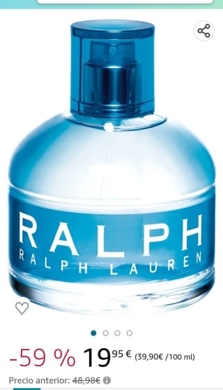 Ralph Lauren Ralph Eau de Toilette Mujer Vaporizador 50 ml por 19,95€.