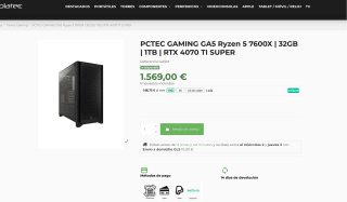PC Gaming Ryzen 5 7600X 32GB 1TB RTX 4070 TI SUPER por 1.569€