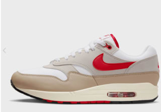 Nike Air Max 1White University Red Cream Limestone voor €119,99 bij Snipes