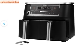 Ninja AF451 Dubbele Airfryer XXL - Twee Kookvakken - 9,5 Liter voor €180 bij Coolblue