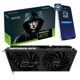 Tarjeta gráfica KFA2 GeForce RTX 4070 1-Click OC 2X 12GB Black GDDR6X DLSS3 por 599,94€