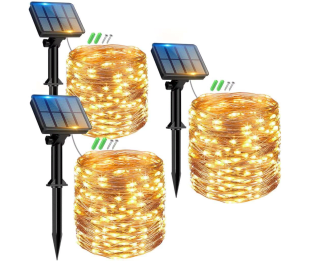 3 Luces solares Led 8 modos de iluminación por solo 13,49€