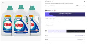 Pack 3 Colon Nenuco Detergente para la lavadora Gel 102 lavados en total por 11,25€