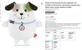 Fisher-Price Peluche Perrito relajante con sonidos y vibraciones calmantes, por 13.21€