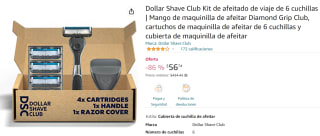 Dollar Shave Club Kit de Afeitado a $57 en Amazon