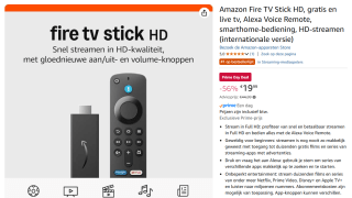 Amazon Fire TV Stick HD – Streaming Media Player voor €19,99 met Amazon prime