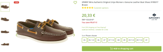 Sperry leren dames bootschoenen voor €20,33 bij Outlet46