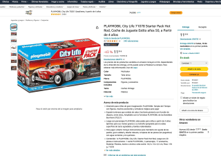 City Life 71078 Starter Pack Hot Rod PLAYMOBIL por solo 11,39€