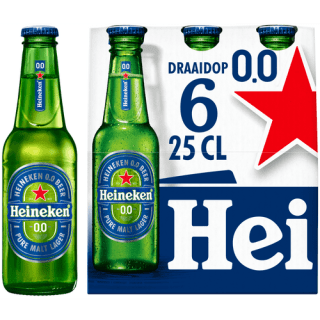 Heineken 0.0 % mono pilsener twist-off 6 x 250 ml voor €1,50 bij de Dekamarkt