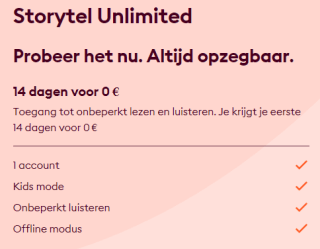 14 dagen gratis Storytel e-books en luisterboeken