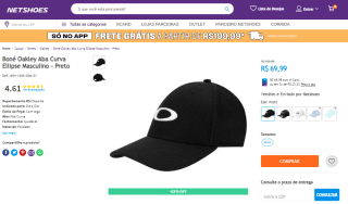 Boné da Oakley, modelo Aba Curva Ellipse - R$ 69,99