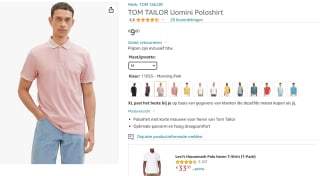 TOM TAILOR basic heren polo voor €9 bij Amazon