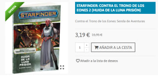 Starfinder: Contra el Trono de los Eones 2. Huida de la Luna Prision por 3.19€