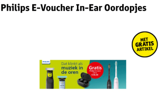 Gratis Philips in-ear oordopjes en €20 korting bij aankoop van een Philips OneBlade