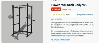 CORENGTH Power rack Rack Body 900 voor €299 bij Decathlon