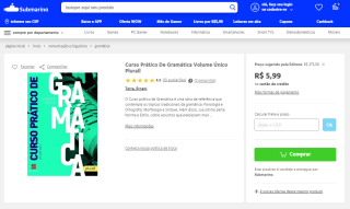 Livro: Curso Prático de Gramática por Ernani Terra - R$ 5,99