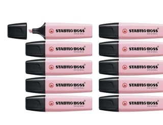 Pack de 10 Stabilo Marcadores rosa por 5,55€.
