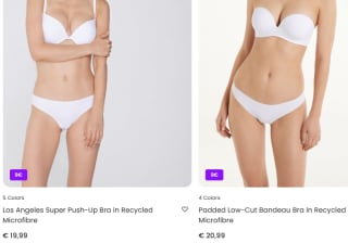 Alle bh's voor €9 bij Tezenis