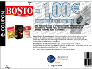 Kortingsbon voor €1 korting op Bosto mediterraneo, risotto arborio of risotto carnaroli