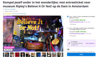 Entreeticket voor museum Ripley's Believe It Or Not vanaf €8,99 dmv code bij Groupon