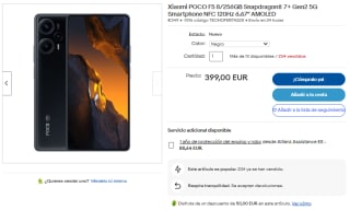 Xiaomi Poco F5 5G de 8GB/256GB por 349€ y el de 12GB/256GB por 369€