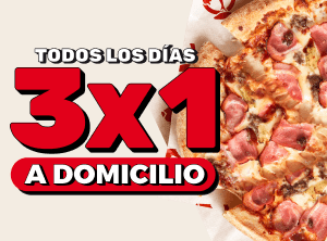 3x1 Telepizza a domicilio en medianas 2 ingredientes