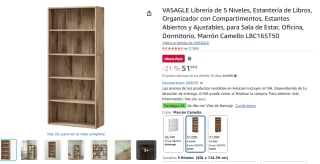 VASAGLE estantería de 5 Niveles por 51,09€