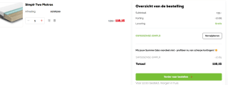 15% korting op Simplr Two Matrassen bij Swiss Sense