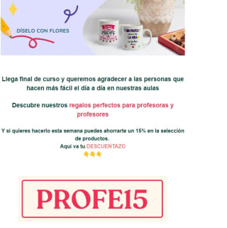 15% en especial packs para profes desde Flor moments