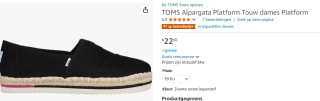 Toms Alpargata Platform Rope espadrilles voor €22,50 bij Amazon