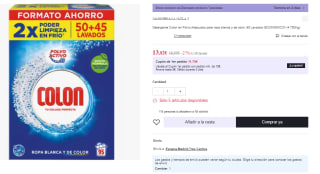 Colon Polvo Activo Detergente lavadora 100 lavados por 13.82€ (Cuenta Nueva 8.29€)