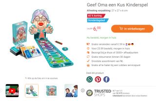 Geef Oma een Kus Kinderspel voor €6 bij Lobbes