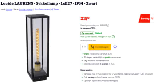 Lucide LAURENS sokkellamp voor €23,99 bij Bol