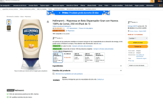 5 Mayonesa Hellmann’s 250ml por solo 6,57€