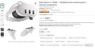 Gafas realidad virtual Meta Quest 3 128GB por 300€
