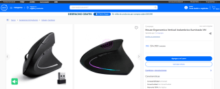 Mouse Comprapo Ergonómico Vertical Inalámbrico por $14.990