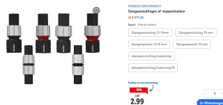 PARKSIDE PERFORMANCE® Slangaansluitingen of -koppelstukken voor €2,99 in de Lidl webshop