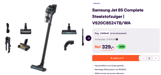 Samsung Jet 85 Complete steelstofzuiger voor €329 bij iBOOD