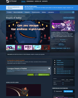 Juego Dreams of Aether Steam Gratis