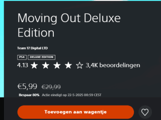 Moving Out Deluxe Edition voor €5,99 in de Playstation Store