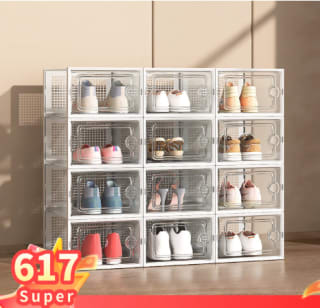 12 stuks - Transparante Schoen opberg dozen voor €17,99 bij Ochama