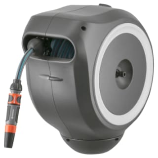 Gardena wandslangenbox Roll Up grijs/wit 20 meter incl. tuinspuit voor €119 bij de AH