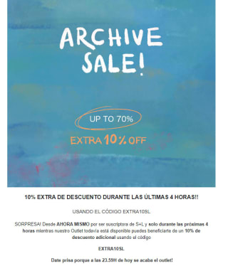 -10% extra en productos ya rebajados hasta el -70% en Sophieandlucie