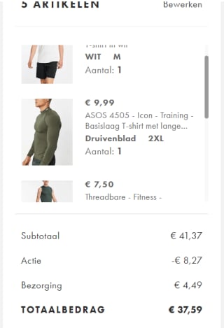 20% extra korting op kortingen tot 85% op sportmerken bij ASOS