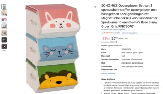 SONGMICS Opbergdozen Set voor €27,19 bij Amazon NL