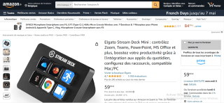 Mini controleur Elgato Stream Deck Mini à 59,99€