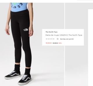 Malla de mujer GRAPHIC The North Face por 19.99€