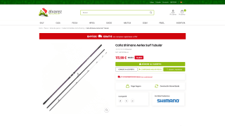 Caña Shimano Aerlex Surf Tubular 425 por 113,99€