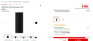Sonos Roam 2 Zwart (2024) voor €159 bij de Mediamarkt